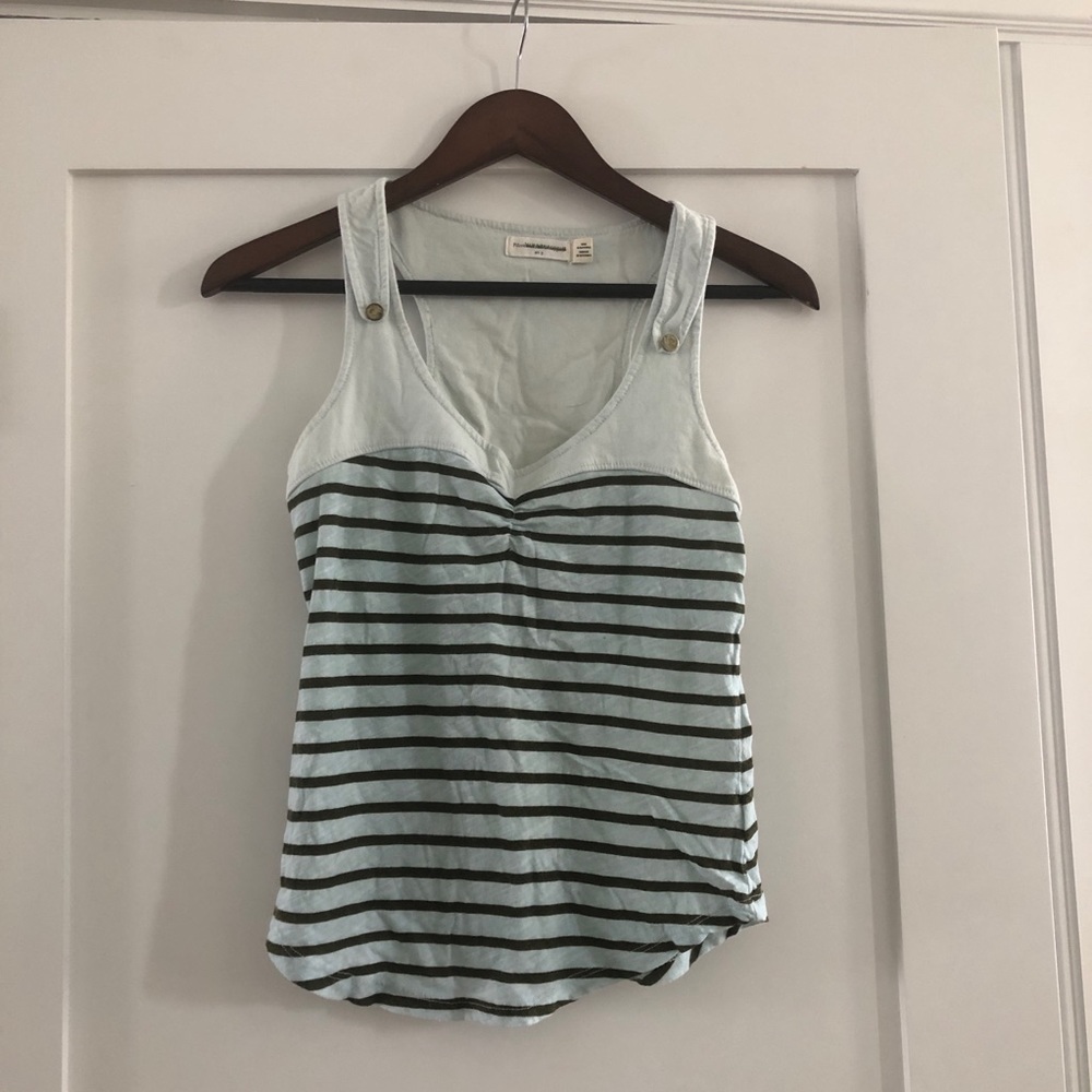 Pilcro light blue striped tank